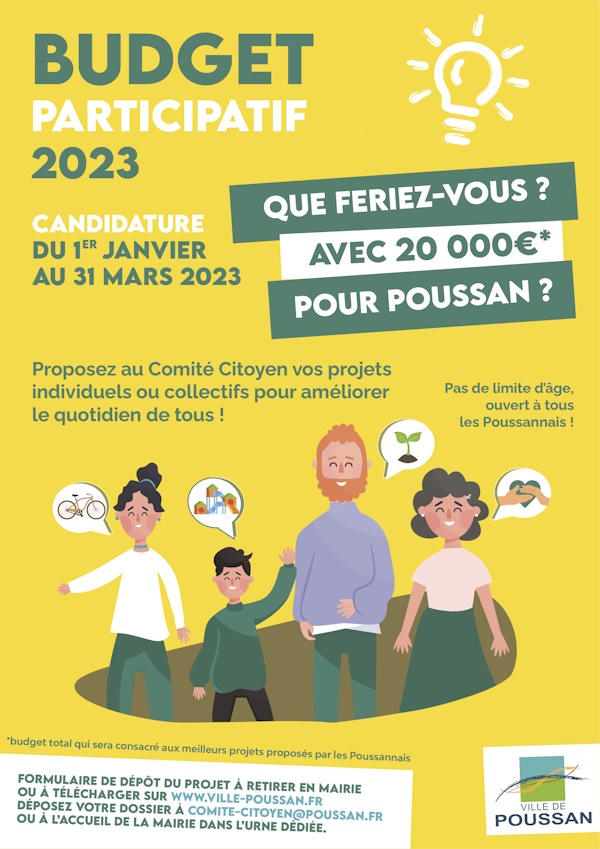 Affiche Poussan Budget Participatif